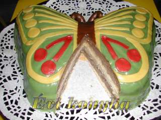 Marcipán pillangó torta - csokikrémes-gesztenyés 19