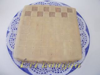 Marcipán sakktábla torta - gesztenyés 24