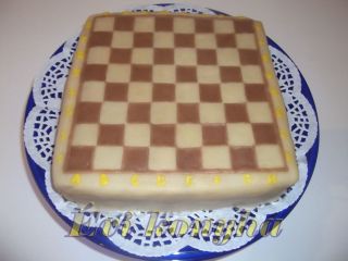 Marcipán sakktábla torta - gesztenyés 26